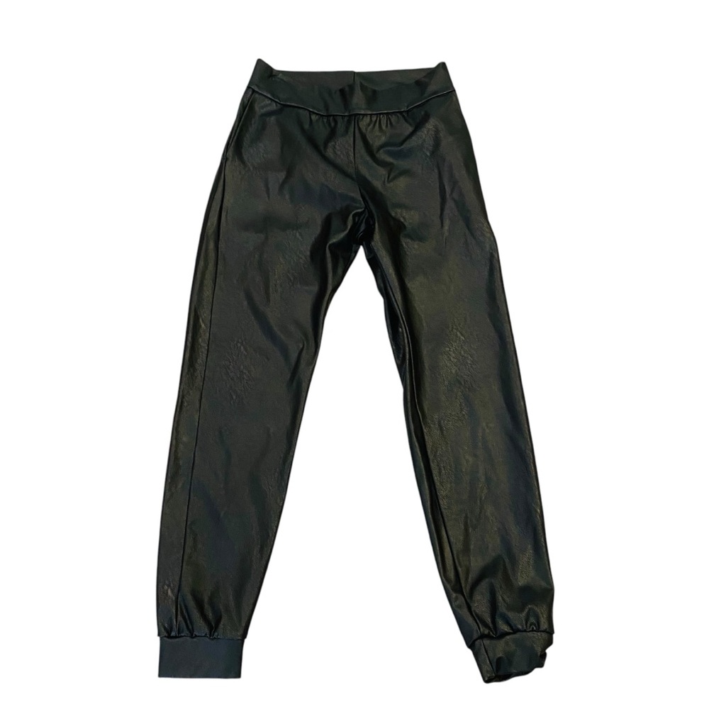 Commando Black Faux Leather Pocketed Joggers S - Picture 5 of 9
